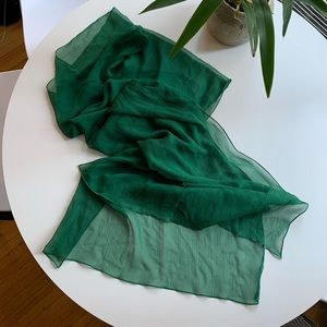 Green sheer scarf